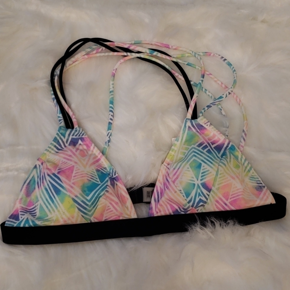 VS Pink Strappy Triangle Bikini Top NWOT